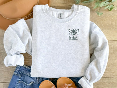 Bee Kind Sweatshirt- Embroidered Crewneck- Monogrammed Sweatshirt